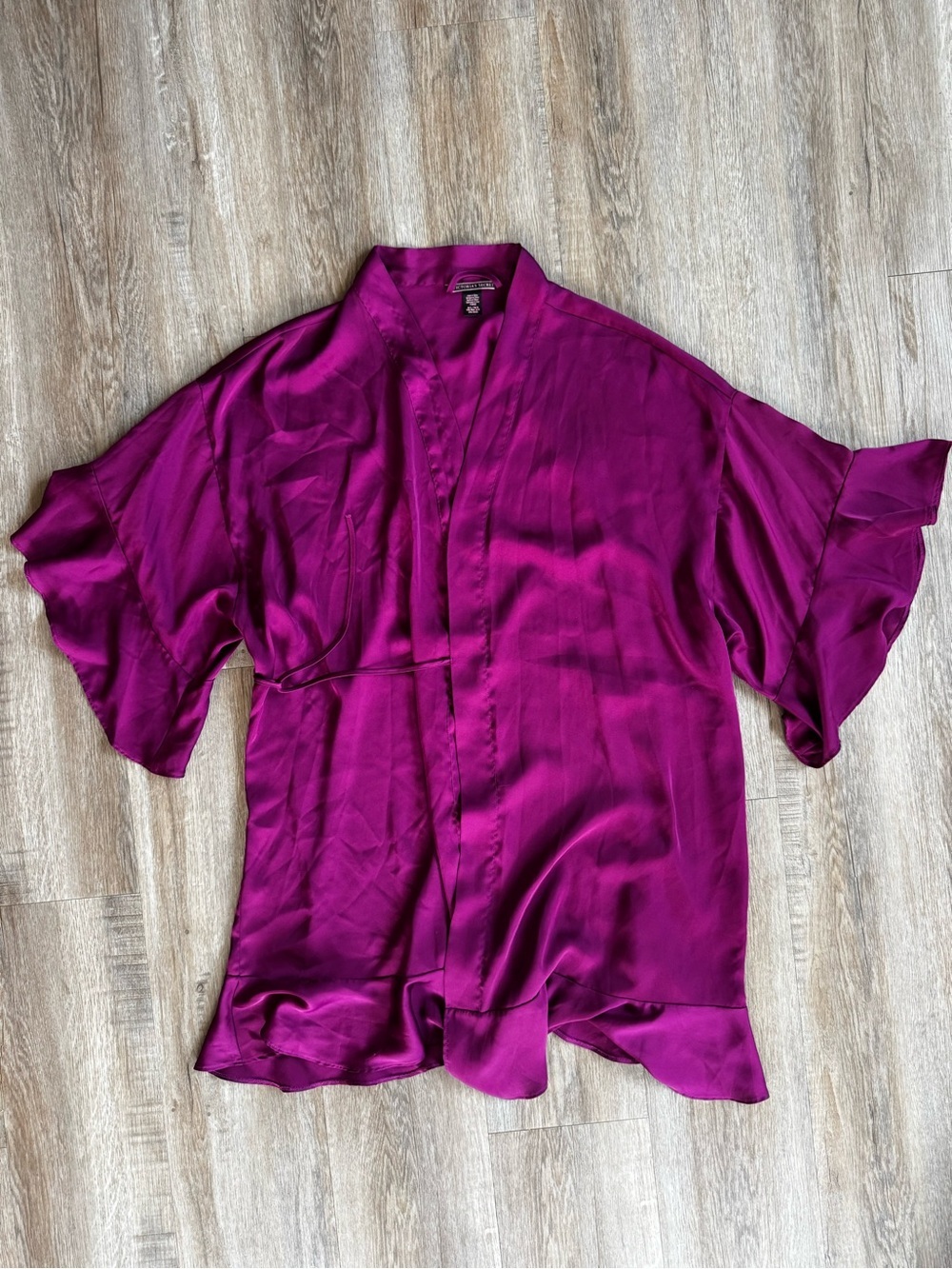 Victoria's Secret Fuchsia Silk Kimono Robe - size M/L